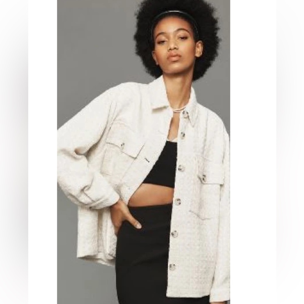 Anthropologie Maeve Tweed Shacket